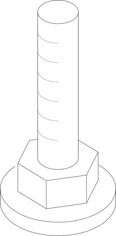 Stavěcí noha M10 X 68 - 8 738 203 234