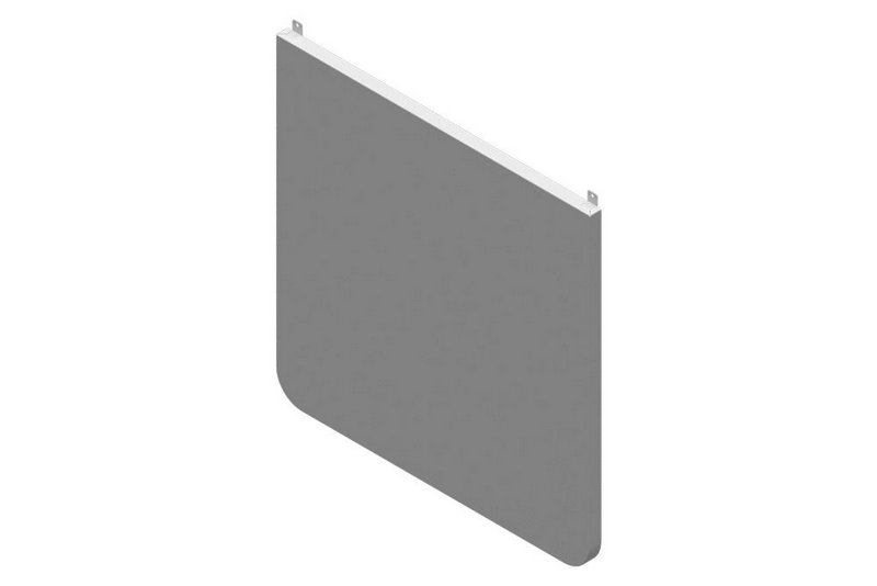 Frontabdeckung metall weiß unten - 8 738 213 666